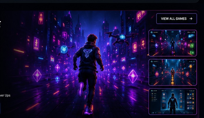 Neon Dash Cyber Escape game artwork